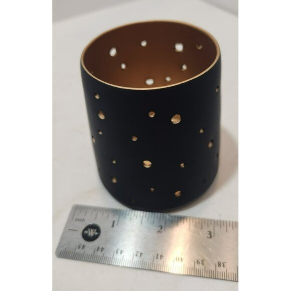 Yankee Candle Tealight Holder Night Fireflies 1513871 Metal Black & Gold in Box - Picture 10 of 10